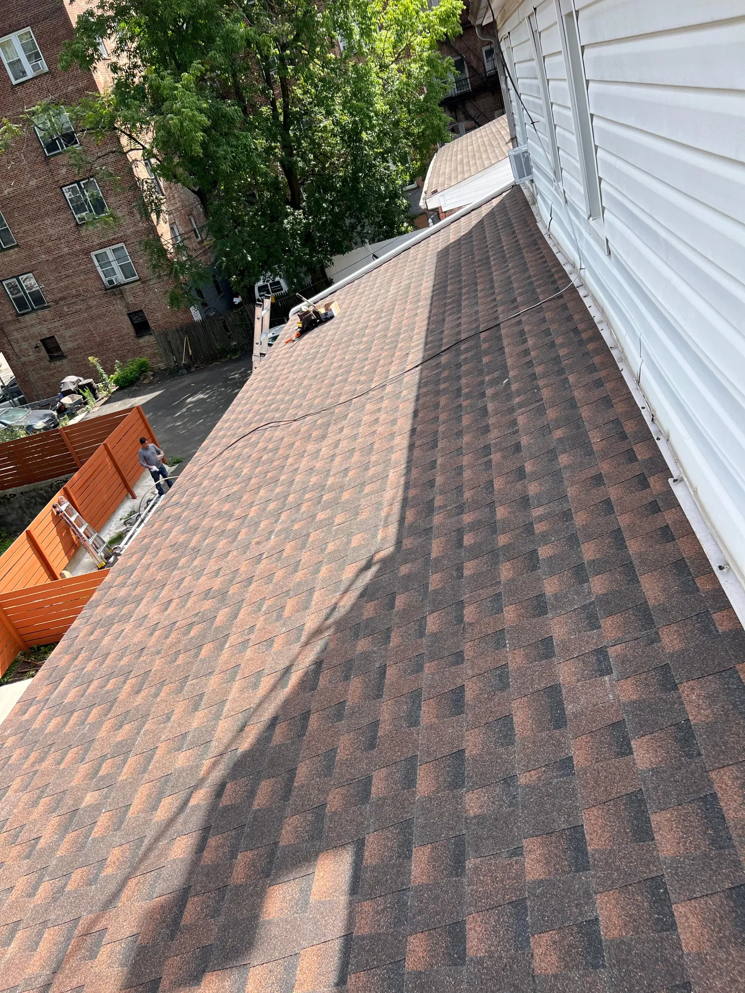 Modern asphalt shingle roof on a residential home