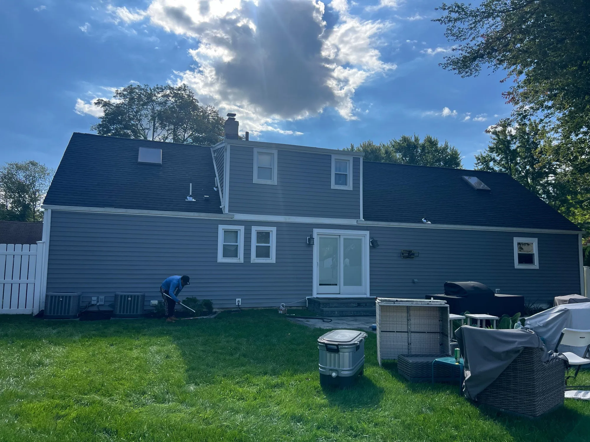 Independent Homes Improvement crew on a residential roof